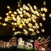 32-метровая светодиодная гирлянда на солнечных батареях, 300 светодиодов, 8 режимов, водонепроницаемая, для улицы, «Звездная» сказочная гирлянда для украшения Рождества, сада, вечеринки