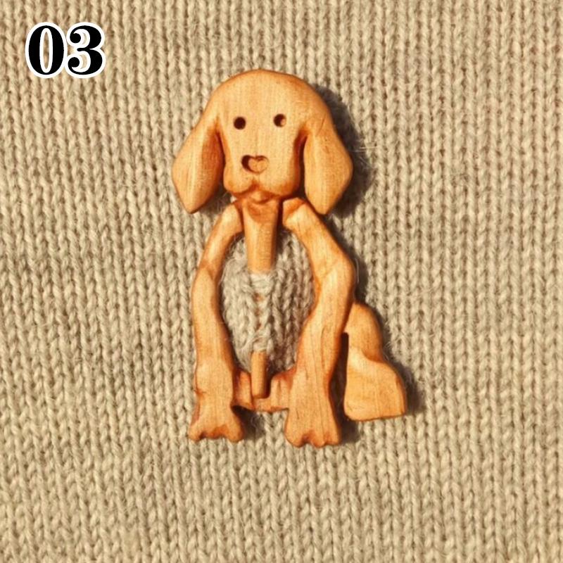 25 стилей, застежка, заколка для шали, брошь, булавка с деревянным рисунком животного, сделай сам, забавное милое ремесло