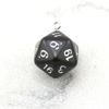 20-Sided Acrylic Dice Keychain - Transparent Solid Color Jewelry Charm