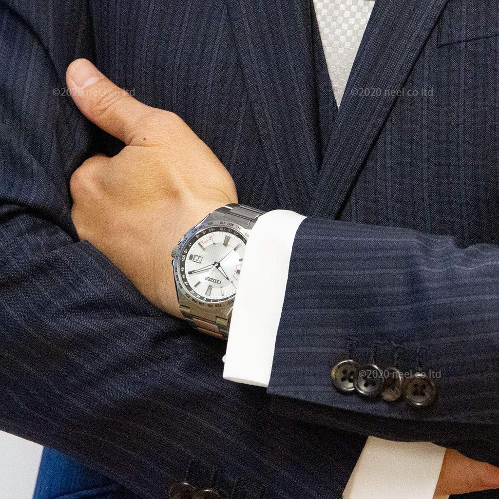 Citizen Attesa Direct Flight ACT Серебристые Эко-Драйв Радиоуправляемые Часы, Линия, CB0210-54A, Мужские,