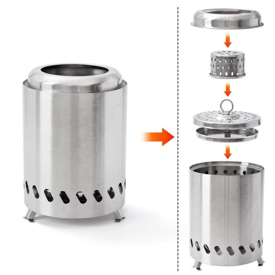 Портативная угольная плита Мини бездымный настольный костер Мало дыма