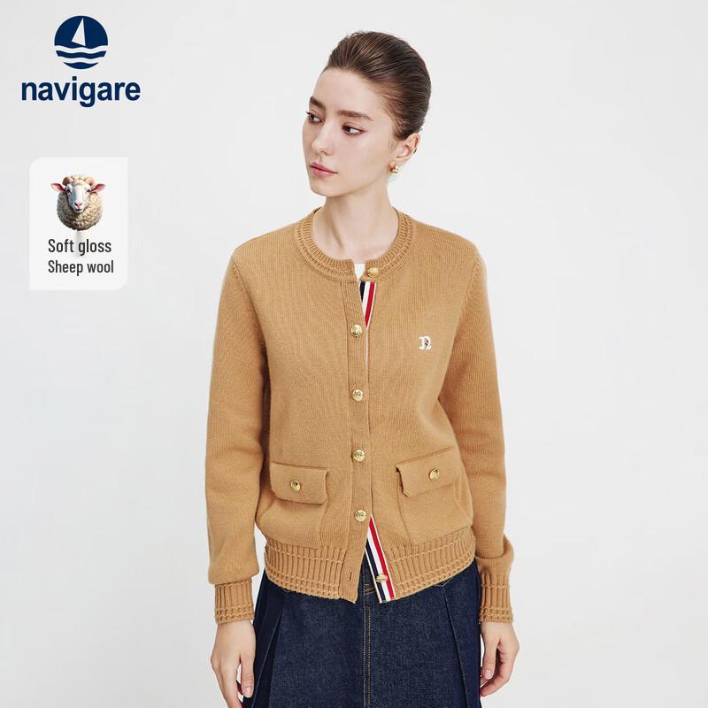 Navigare Женский вязаный кардиган с круглым вырезом