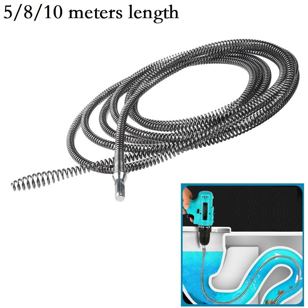5-метровая электрическая дрель, дренажный инструмент для выемки грунта, пружинный очиститель раковины, инструмент для дноуглубления канализации