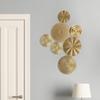 Tofficu Золотое Настенное Искусство Металлический Круг Настенное Подвесное Украшение Стены для Гостиной Спальни Легкая Установка Благородный Дизайн Железный Настенный Декор