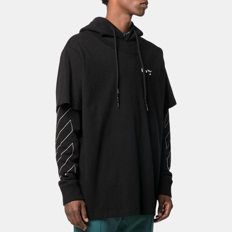 OFF WHITE Толстовка SS21 Мужская Черная OMBB051F20FLE0011001
