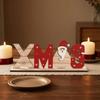 Деревянные Праздничные Знаки Рождественский Настольный Знак, XMAS SNOW NOEL Настольный Знак с Основанием для Вечеринки, Полый Буквенный Центр для Рождественского Рустикального Праздника