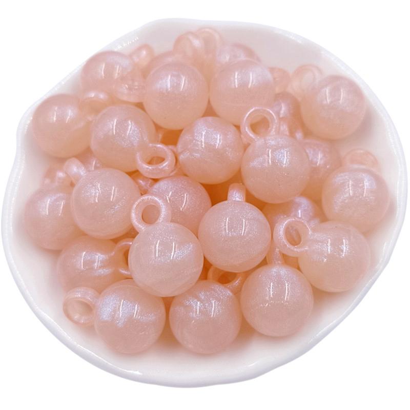 Material Round Pendant Charms Bowknot Rabbit Flat Love Heart Beads 10Pcs Fluorescent Handmade DIY Jewelry Accessories Arcylic Fashion Accessories