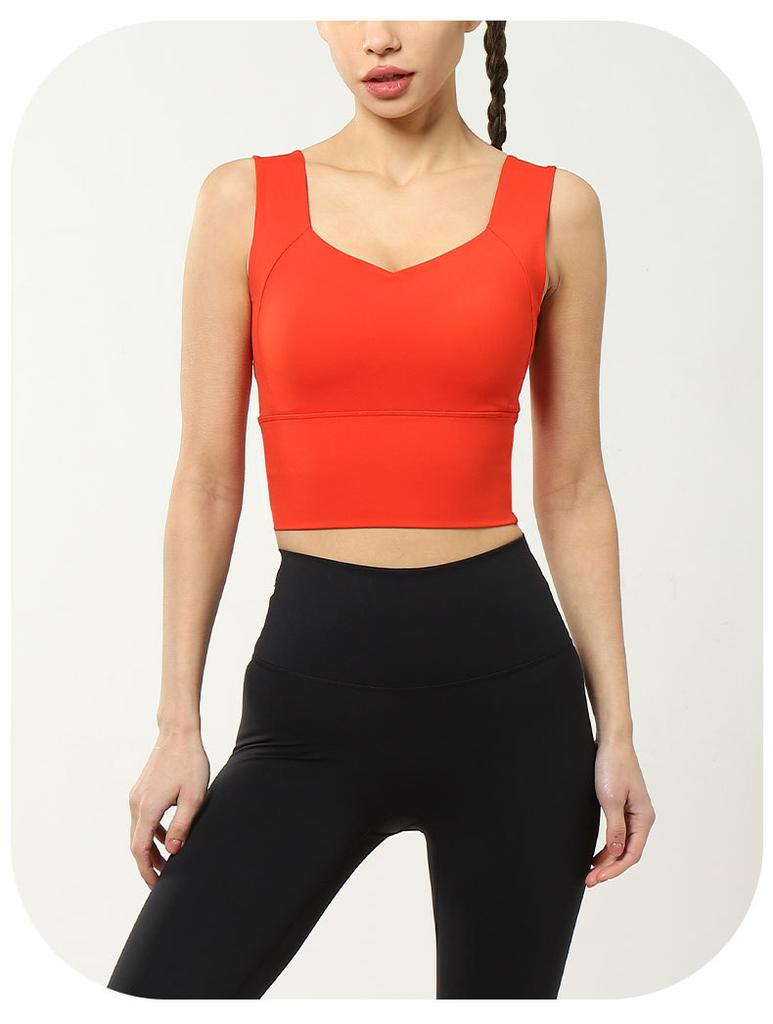 Женский удлиненный бюстгальтер для фитнеса, беспроводной бюстгальтер, нижнее белье с эффектом пуш-ап, противоударный спортивный жилет для бега, майка, бюстгальтер