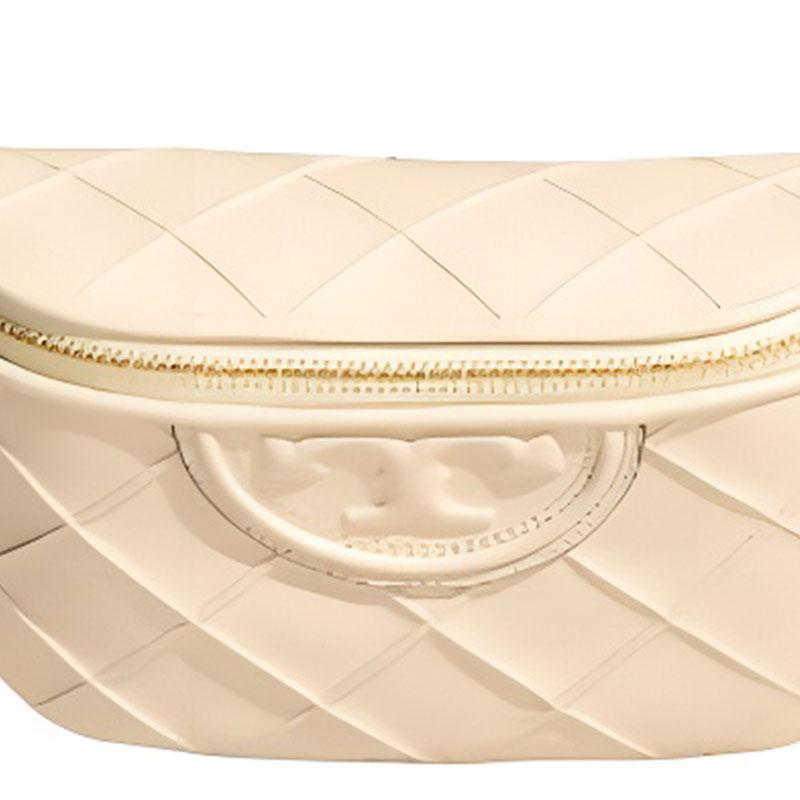 TORY BURCH Fleming Logo Zip Closure Soft Leather Belt Bag Small Women's Vanilla Soft Serve 160132700