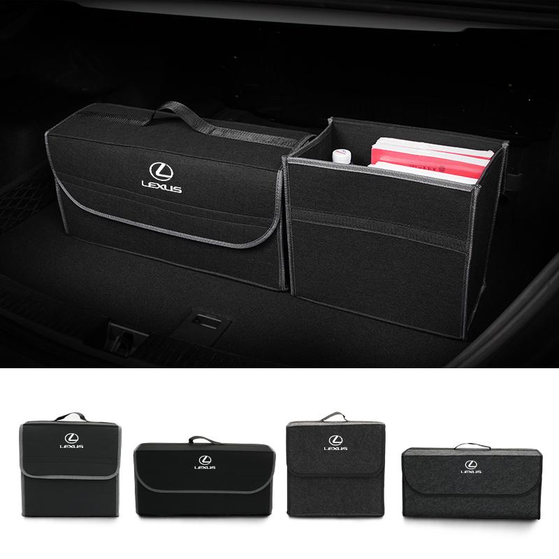 Car Trunk Storage Box Large Capacity Felt Tools Bag Accessories For Lexus CT ES GS NX IS250 CT200h IS300h ES300h RX400h NX300hKR8