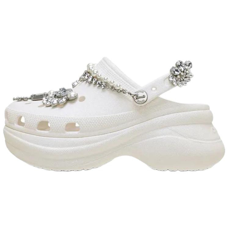Crocs Fashionable Comfortable Hole Shoes Whale Women Shoes White 211978-100