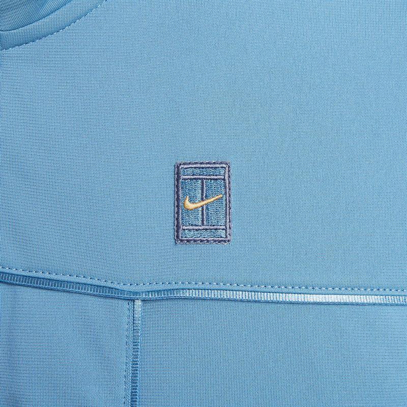 Nike Court Fleece Теннисная Свободная Универсальная Куртка Мужские Куртки Эгейский-Шторм-Синий Джинсово-Синий-Зеленый DC2566-430