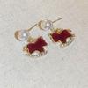 Sparkle Pony Pearl Earrings Cute Ear Studs Delicate Firework pearl earrings  Women