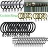 Bathroom Low Noise Heavy Duty Metal For Curtains Rods Hanging Hooks Roman circle Curtain Rings