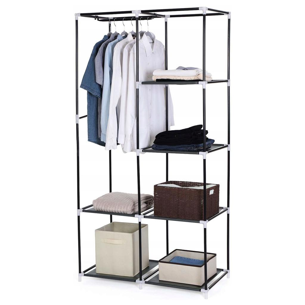 Шкаф тканевый, шкаф-купе, текстильный, складной для одежды, 6 полок