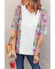 Patchwork Floral Print Short Sleeve Top