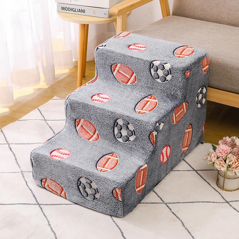 Светящаяся рампа для питомца: Губчатые ступеньки для маленьких собак - Наклонный диван-кровать Teddy