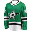 Хоккейная футболка Dallas Stars Зеленая с Белыми и Черными Акцентами "Rantanen 96" Звезда Логотип "D" Дышащая Спортивная Футболка с Длинным Рукавом V-образный Вырез