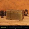 Vintage Lockable Wooden Storage Box - Pirate Prop and Household Organizer