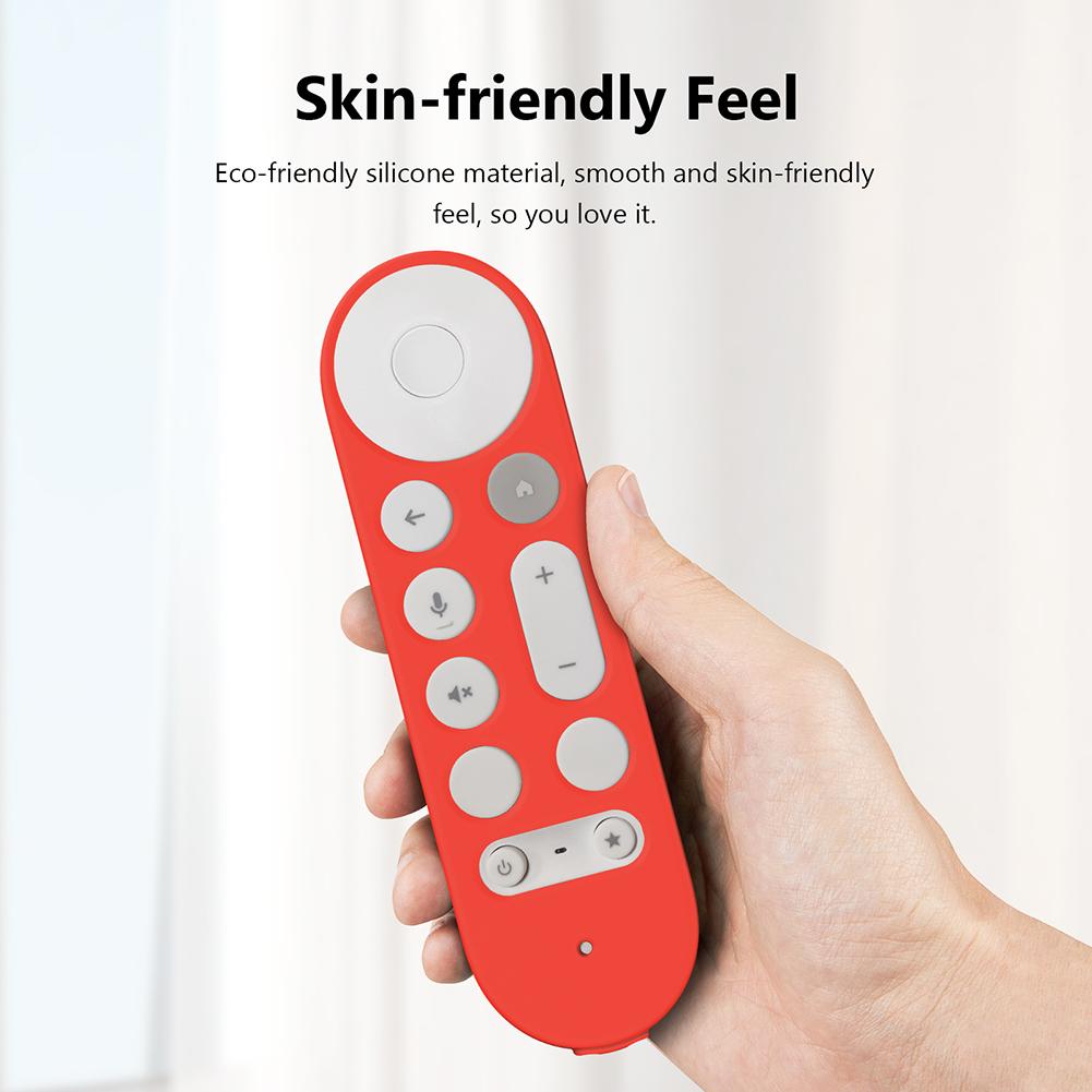 Силиконовый чехол для пульта дистанционного управления Противоскользящий защитный чехол-накладка для контроллера с ремешком Чехол для пульта дистанционного управления Ударопрочный для Google TV Streamer 4K