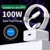 Высокомощный кабель для быстрой зарядки 100 Вт, сертифицирован 3C, совместим с телефонами OPPO