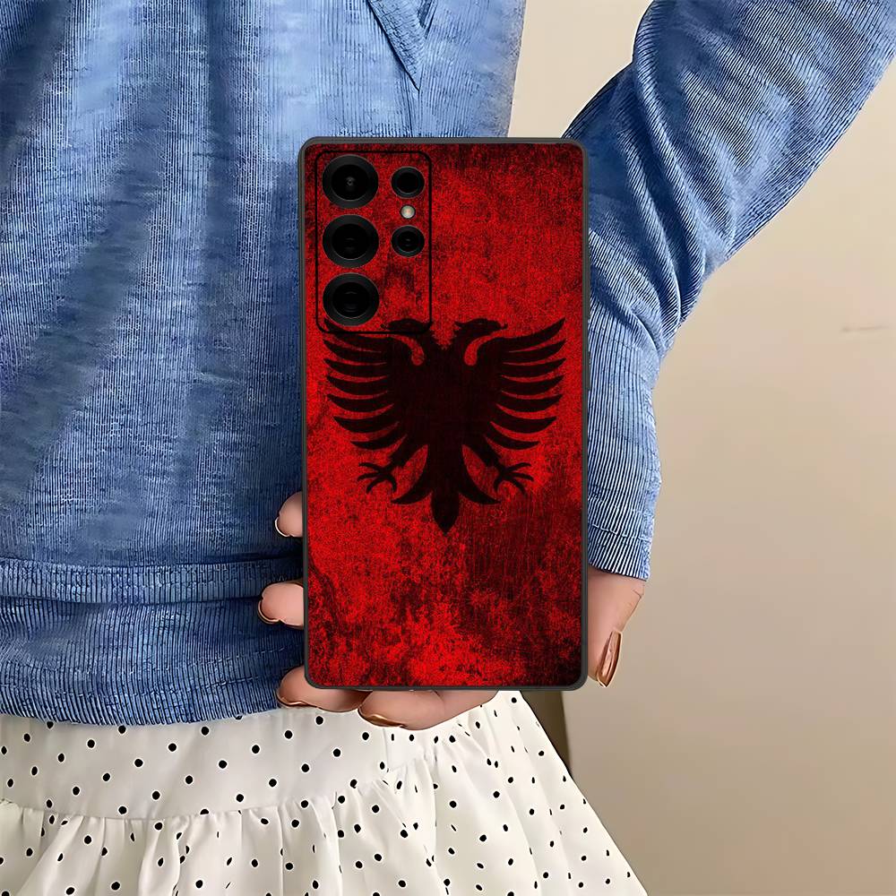 Албания Албанский Флаг Чехол для Телефона Для Samsung S 24 Fe 25 Ultra Plus 20 Lite 21 30 22 23 24 22 Ultra 5G Fundas