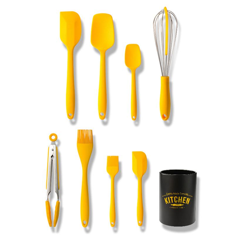 Food Grade Egg Beater Baking Utensils Set Dough Scraper 8Pcs Silicone Cream Scraper