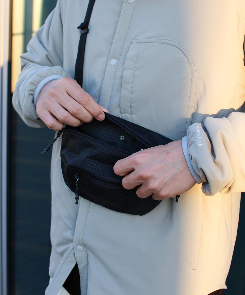 Snow Peak Robic Fanny Pack Bag Shoulder Bag Crossbody Bag BLACK One SB-26SU017 Men's Women's