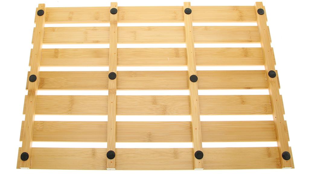 BAMBOO BATH MAT WOODEN RUG PLATFORM 53x 35.5x 2.5cm