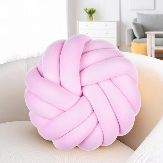 Круглый шар с узлом, дышащий домашний декор, гибкая шикарная подушка, шар, круглые подушки ручной работы, поставка дивана