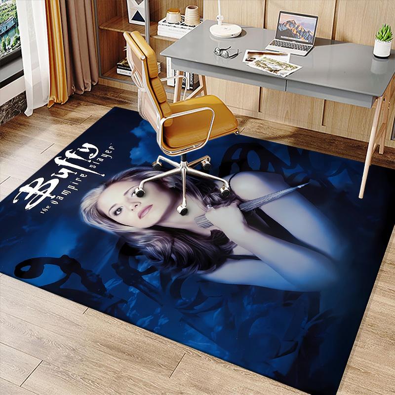Buffy the Vampire Slayer1 Printed Absorbent Washable Carpet, Non-Slip Bathroom Mats, Kitchen Rugs, Yoga Mat,Living Room Entrance, Camping Picnic Rugs