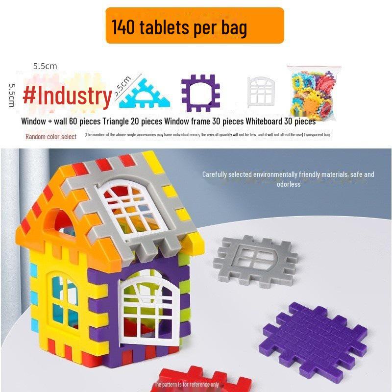 Игрушки-конструкторы для трансграничных перевозок: Детский набор «Замок и дом» из крупных деталей