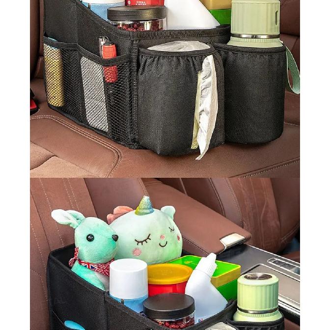 SEAMETAL Car Seat Organizer Large Capacity Rear Seat Storage Bag for Outdoor Food Drink Collector Camping Activities Accessory
