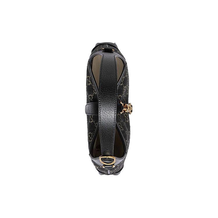 GUCCI Jackie 1961 Canvas With Leather Trim Crescent Shoulder Bag Shoulder Bag, Crossbody Bag Small Women's Black 678843-UN3AG-1294