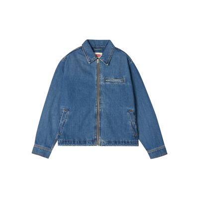 Levis Американский Винтаж Минималистичный Повседневный Стиль для Поездок Классический Дизайн Универсальная Джинсовая Куртка Высокого Класса Куртки Унисекс 005BL-0002