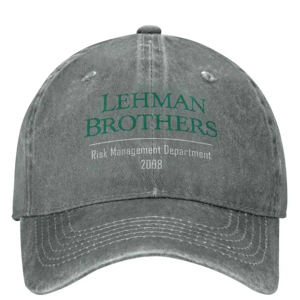 LehUnisex Brothers Risk UnisexageUnisext DepartUnisext Washed Baseball Cap Bank Logo Trucker Hat Unisex Unisex SunProof Baseball Caps