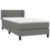 Maison Exclusive - Sommier à lattes de lit avec matelas Gris foncé 100x200cm Tissu