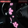3D Flower fabric marine-grade material car rimless steering wheel cover suitable for14-15inch car interior accessories