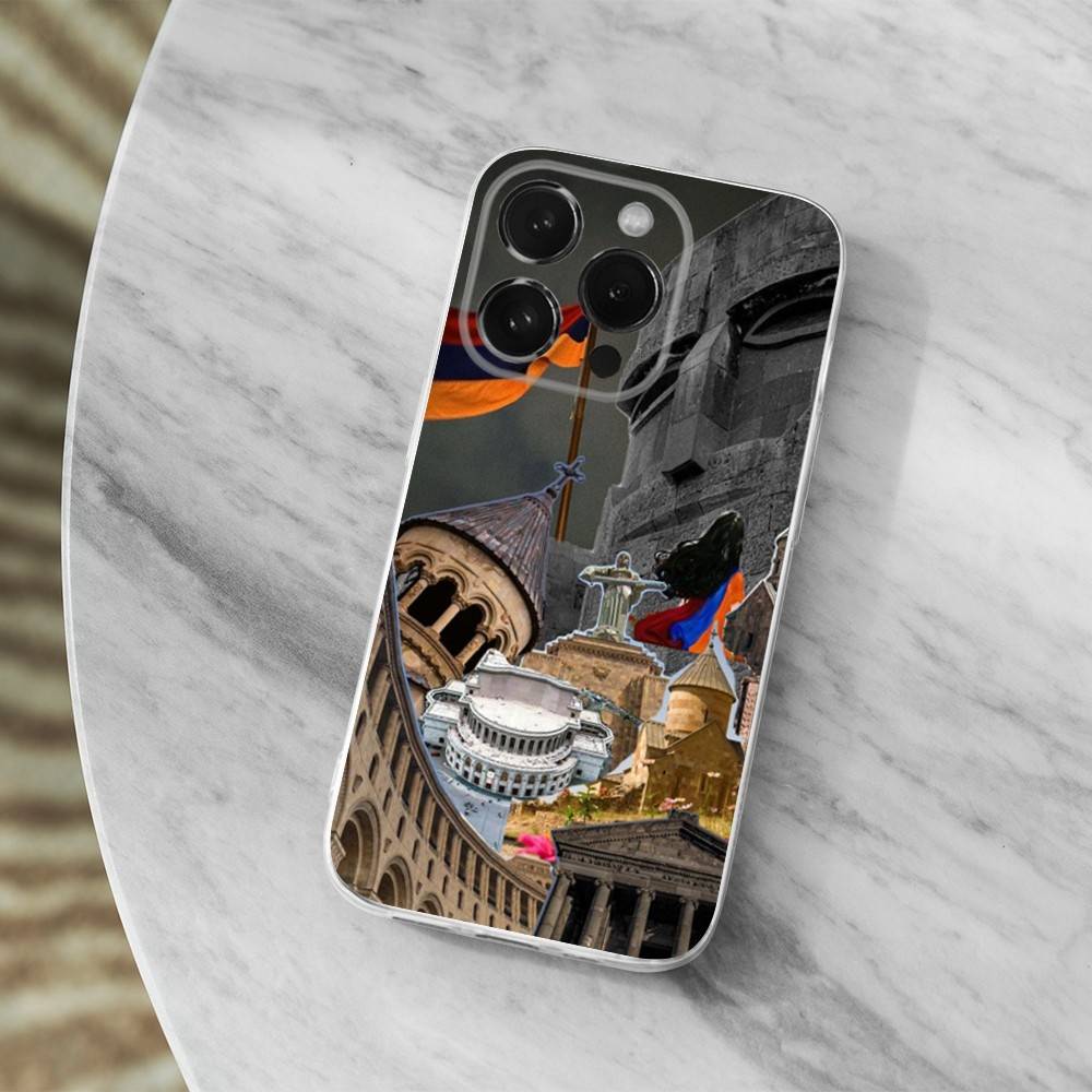 Armenia Flag ART Phone Case For iPhone 16,15,14,13,12,11 Pro,Max,Plus,X,XS,XR,SE,Mini Transparent Soft Cover