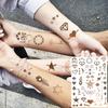 9 Sheets Flash Temporary Tattoos Metallic For Women Girl Golden Lion Sun Moon Star Butterfly Glitter Tattoo Sticker Fake Tatoos