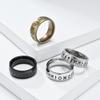 Nordic Viking Text Stainless Steel Ring for Men Vintage Silver Gold Non Fade Titanium Steel Hip Hop Jewellery Couple Finger Rings