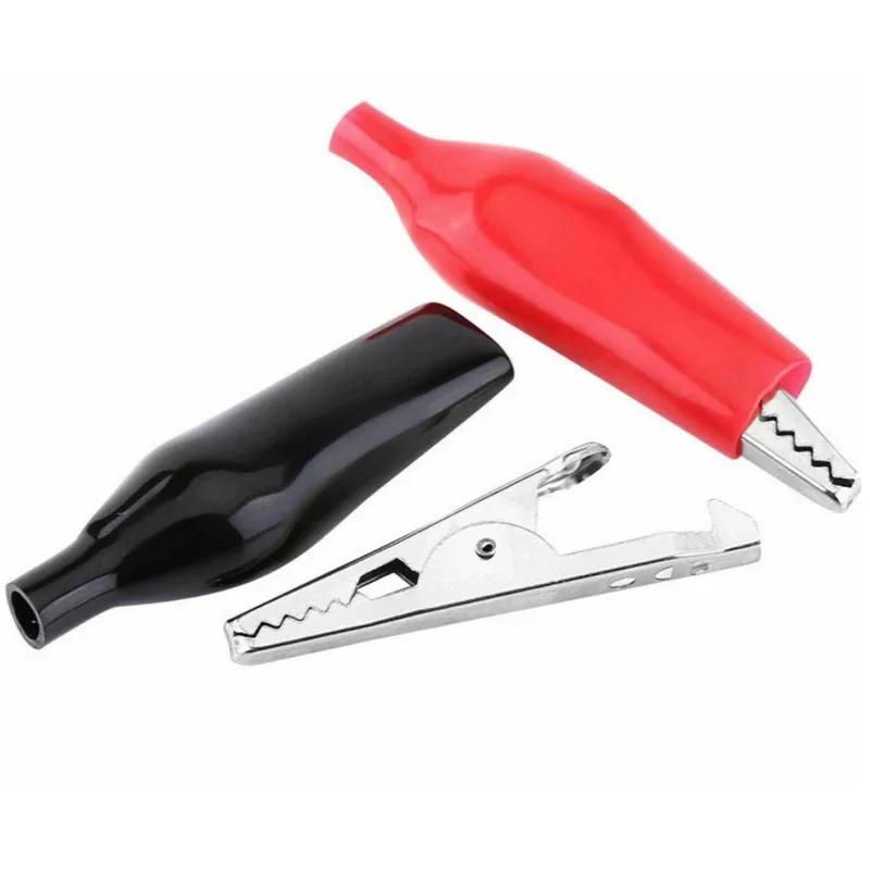 10pcs Insulated Crocodile Clips Electrical Battery Connectors 5A Mini Alligator Test Clips For Stereo Application Power Terminal