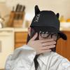 Персонализированная бейсболка с железным кольцом из коровьего рога, универсальная студенческая кепка с изогнутым козырьком и утиным носком для мужчин и женщин, уличный хип-хоп