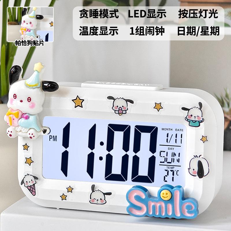 Melody Mini Luminous Electronic Small Alarm Clock Timing Student Bedside Portable Clock Desktop Smart Electronic Hour