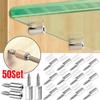 50pcs Self Tapping Screw Layer Plate Holder Wardrobe Septum Brackets Fixed Screws Shelf Support Pegs with Non-Slip Sleeves Wholesale