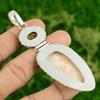 Daughters Day Sale Natural Scolecite Citrine Sterling Silver New Pendant Jewelry