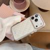 Нишевая девчачья чехол для телефона apple17pro с алмазным узором iphone16Прозрачный14Полностью закрывающий15Применимый17Корейский стиль