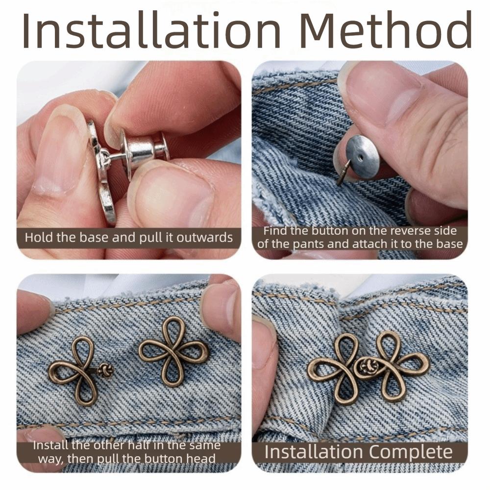 Adjustable Adjustable Metal Buttons Metal Waist Button Fastener Jeans Buttons Tighteners Denim