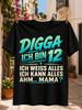 Чувак, мне 12, я все знаю, я все умею. А, мама. Gerunisex Цитата в потертом бирюзовом кремовом цвете. Унисекс. Вся футболка