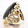 Позолоченное кольцо с ониксом "Oracle"